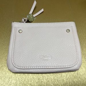 Light pink Chloe change purse with gold hardware